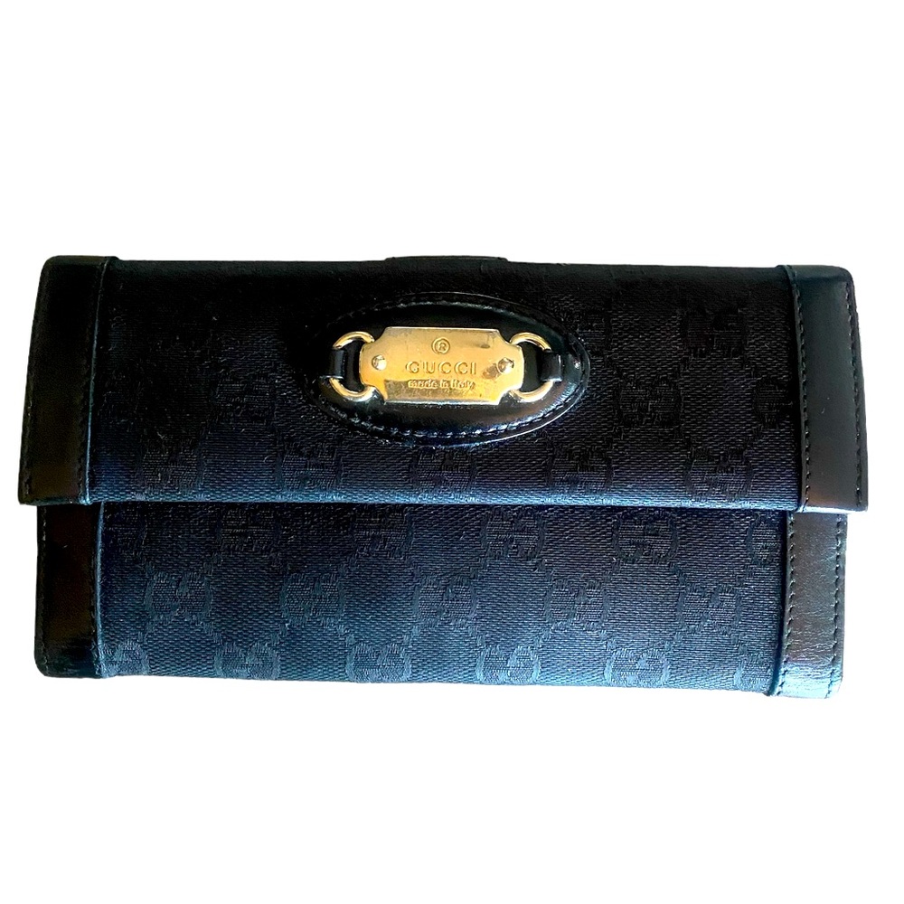 Gucci Punch Continental GG Canvas Wallet EUC